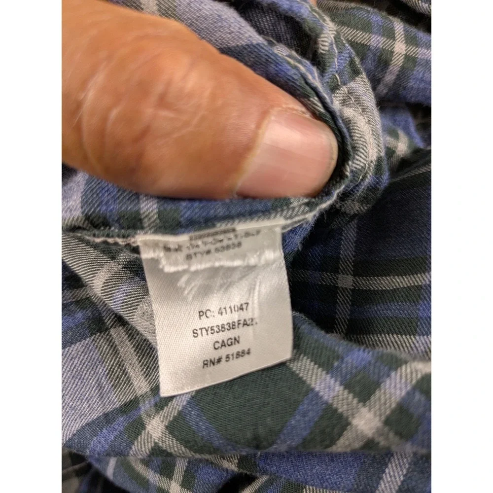 Patagonia Organic Cotton Flannel‎ Shirt Plaid Button Up Long Sleeve Mens M